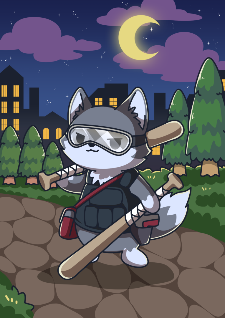 WOLF CHAR BASED ON IMAGE A4